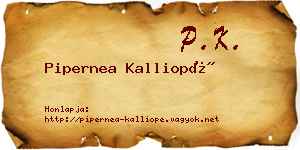 Pipernea Kalliopé névjegykártya